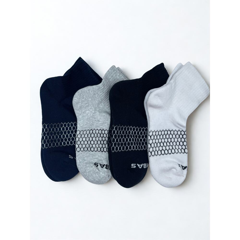 4 Pairs Bombas Daily Quarter Socks Size Medium 6-10 - Picture 2 of 5